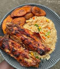 Ghana Coconut Rice, plantain, and Turkey 